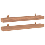 NNEVL Wall Shelves 2 pcs 90x15x6 cm Solid Wood Teak