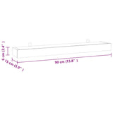 NNEVL Wall Shelves 2 pcs 90x15x6 cm Solid Wood Teak