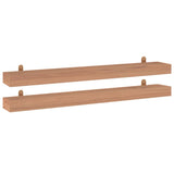 NNEVL Wall Shelves 2 pcs 110x15x6 cm Solid Wood Teak