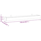 NNEVL Wall Shelves 2 pcs 110x15x6 cm Solid Wood Teak
