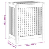 NNEVL Wash Bin 50x35x60 cm Solid Wood Teak