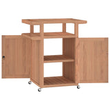 NNEVL Bar Cart 70x50x90 cm Solid Wood Teak