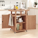 NNEVL Bar Cart 70x50x90 cm Solid Wood Teak