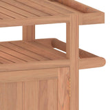 NNEVL Bar Cart 120x50x90 cm Solid Wood Teak