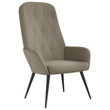 NNEVL Relaxing Chair Light Grey Velvet