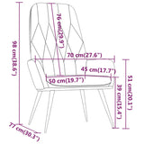 NNEVL Relaxing Chair Light Grey Velvet