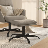 NNEVL Footstool Light Grey 60x60x36 cm Velvet