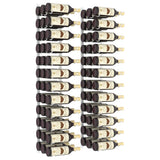 NNEVL Wall Mounted Wine Rack for 36 Bottles 2 pcs White Iron