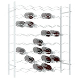 NNEVL Wine Rack for 48 Bottles White Metal