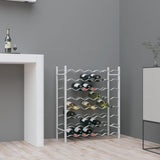 NNEVL Wine Rack for 48 Bottles White Metal