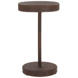 NNEVL 3 Piece Garden Bar Set with Cushions Poly Rattan Brown