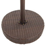 NNEVL 3 Piece Garden Bar Set with Cushions Poly Rattan Brown