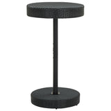 NNEVL 3 Piece Garden Bar Set with Cushions Poly Rattan Black