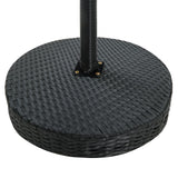 NNEVL 3 Piece Garden Bar Set with Cushions Poly Rattan Black