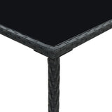 NNEVL 3 Piece Garden Bar Set with Cushions Poly Rattan Black