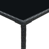 NNEVL 5 Piece Garden Bar Set with Cushions Poly Rattan Black