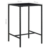 NNEVL 5 Piece Garden Bar Set with Cushions Poly Rattan Black