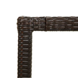 NNEVL 9 Piece Outdoor Dining Set with Cushions Poly Rattan Brown