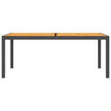 NNEVL 5 Piece Outdoor Dining Set with Cushions Poly Rattan Black