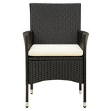 NNEVL 9 Piece Outdoor Dining Set with Cushions Poly Rattan