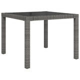 NNEVL 5 Piece Outdoor Dining Set with Cushions Poly Rattan Grey