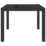 NNEVL 5 Piece Outdoor Dining Set with Cushions Poly Rattan Black