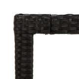 NNEVL 5 Piece Outdoor Dining Set with Cushions Poly Rattan Black