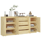 NNEVL Side Cabinets 3 pcs Solid Pinewood
