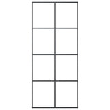 NNEVL Sliding Door Black 90x205 cm ESG Glass and Aluminium