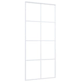 NNEVL Sliding Door Frosted ESG Glass and Aluminium 90x205 cm White