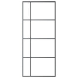 NNEVL Sliding Door ESG Glass and Aluminium 90x205 cm Black