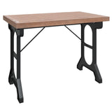 NNEVL Dining Table 110x65x82 cm Solid Wood Fir and Iron