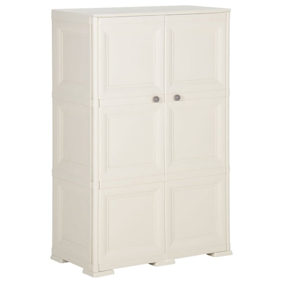 NNEVL Plastic Cabinet 79x43x125 cm Wood Design Cream