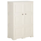NNEVL Plastic Cabinet 79x43x125 cm Wood Design Cream