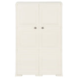 NNEVL Plastic Cabinet 79x43x125 cm Wood Design Cream