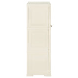 NNEVL Plastic Cabinet 79x43x125 cm Wood Design Cream