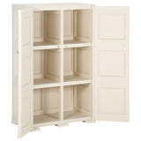 NNEVL Plastic Cabinet 79x43x125 cm Wood Design Cream
