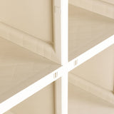 NNEVL Plastic Cabinet 79x43x125 cm Wood Design Cream