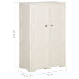 NNEVL Plastic Cabinet 79x43x125 cm Wood Design Cream