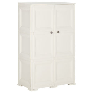 NNEVL Plastic Cabinet 79x43x125 cm Wood Design Angora White