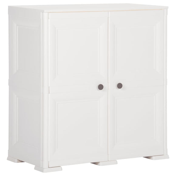 NNEVL Plastic Cabinet 79x43x85.5 cm Wood Design White