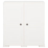 NNEVL Plastic Cabinet 79x43x85.5 cm Wood Design White