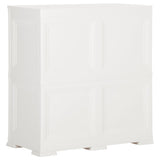 NNEVL Plastic Cabinet 79x43x85.5 cm Wood Design White