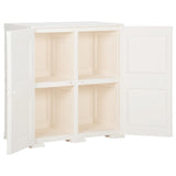 NNEVL Plastic Cabinet 79x43x85.5 cm Wood Design White