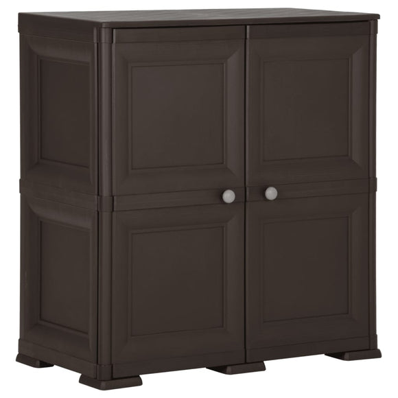 NNEVL Plastic Cabinet 79x43x85.5 cm Wood Design Brown