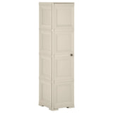 NNEVL Plastic Cabinet 40x43x164 cm Wood Design Vanilla Ice