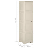 NNEVL Plastic Cabinet 40x43x164 cm Wood Design Vanilla Ice