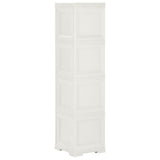 NNEVL Plastic Cabinet 40x43x164 cm Wood Design White