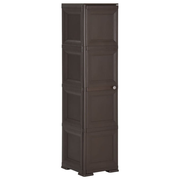 NNEVL Plastic Cabinet 40x43x164 cm Wood Design Brown
