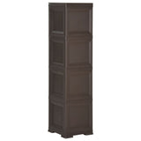 NNEVL Plastic Cabinet 40x43x164 cm Wood Design Brown